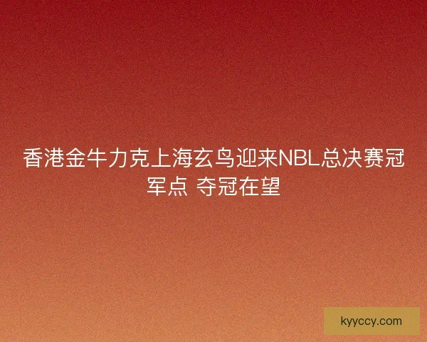 香港金牛力克上海玄鸟迎来NBL总决赛冠军点 夺冠在望